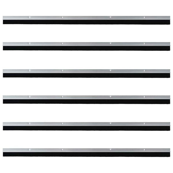 Alumiiniseos kierteellinen oven harjasulku 6 kpl 100 cm Hopea