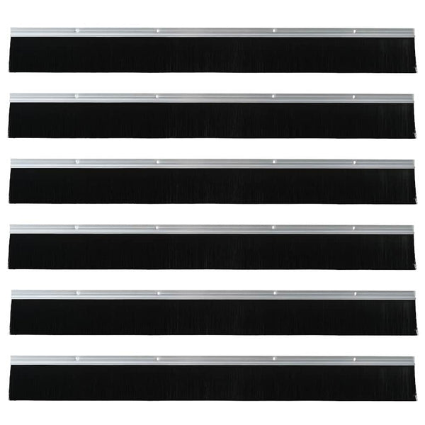 Kierteellinen 100 cm oven harjasulku 6 kpl Hopea Alumiiniseos