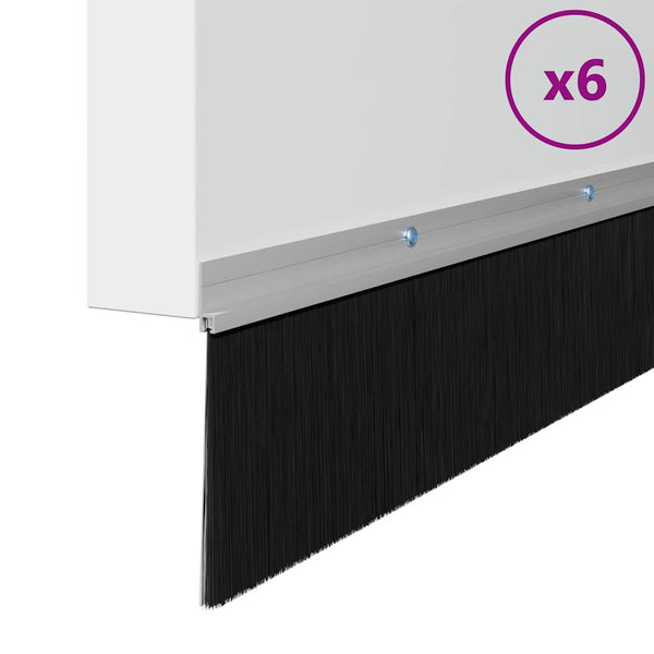 Kierteellinen 100 cm oven harjasulku 6 kpl Hopea Alumiiniseos
