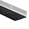 Kierteellinen harjasulku oven 2 kpl 100 cm Hopea Alumiiniseos