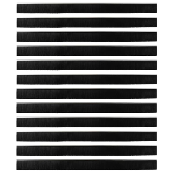 12 kpl kierteellinen oven harjasulku Hopea 100 cm Alumiiniseos