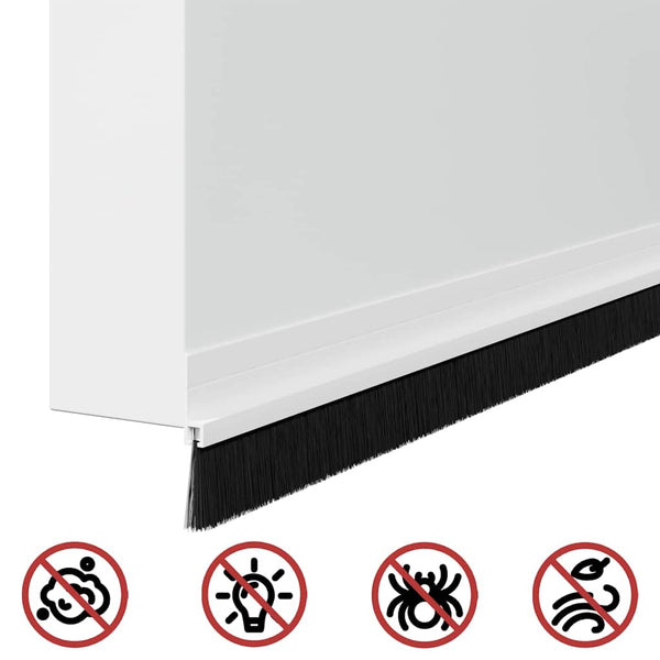 Valkoinen itsekiinnittyvä oven harjatiiviste 2 kpl 100 cm