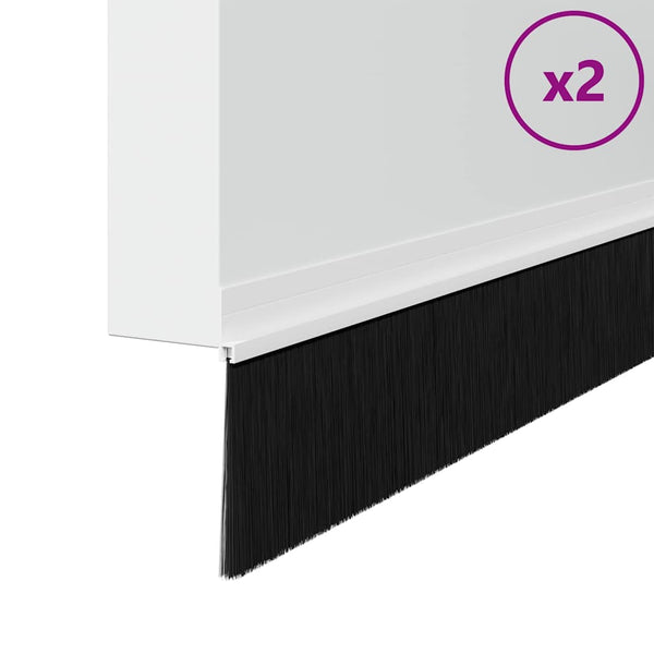 2 kappaletta 100 cm itsekiinnittyviä oven harjatiivisteitä Valkoinen