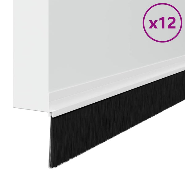 Itsekiinnittyvät 100 cm oven harjatiivisteet 12 kpl valkoiset