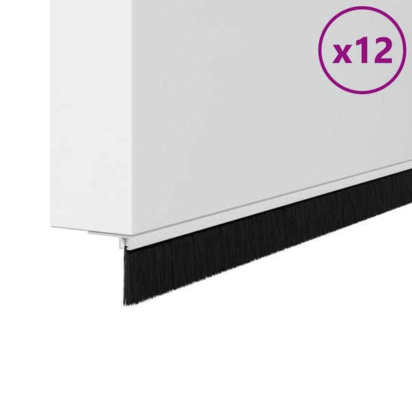 100 cm itsekiinnittyvät oven harjatiivisteet 12 kpl valkoisina