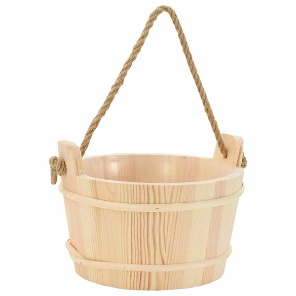 Saunakiulu 2 pcs Ruskea Kiinteä mänty ja hempa