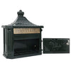Seinälle Asennettava Postilaatikko Vihreä 40,5 x 16 x 45 cm