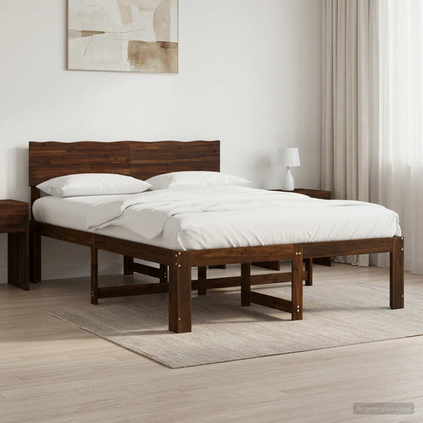Parivuodekehys päädyn kanssa ROSTOCK Tumma ruskea 5FT King Size