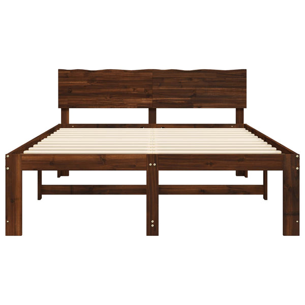 Parivuodekehys päädyn kanssa ROSTOCK Tumma ruskea 5FT King Size