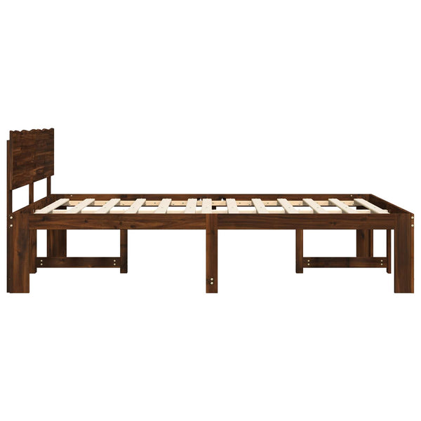 Parivuodekehys päädyn kanssa ROSTOCK Tumma ruskea 5FT King Size