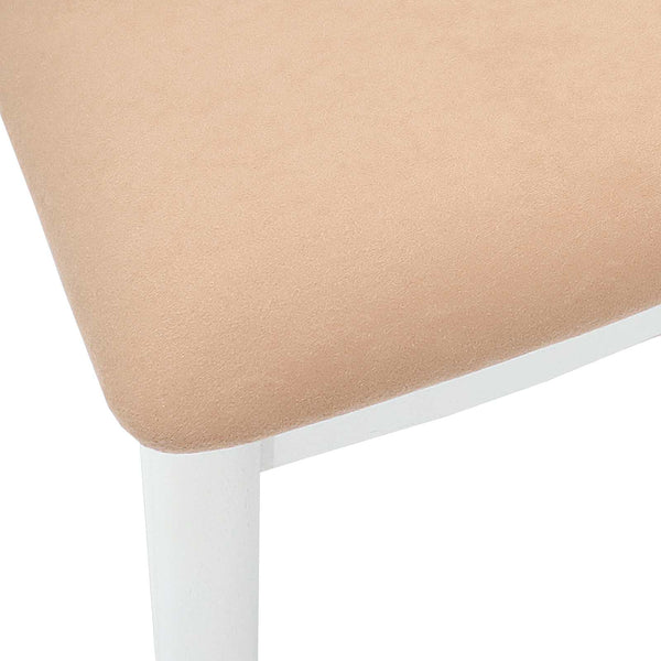 Ruokatuoli 2 kpl Kestävä Kumipuinen Valkoinen ja ruskea