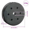 Painolevyt 4 pcs Musta Ø 21 x 3.8 cm