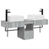 Kylpyhuoneen kaappisetti 3 kpl Harmaa Sonoma 53 x 35 x 39 cm