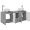 Kylpyhuoneen kaappisetti 3 kpl Harmaa Sonoma 129 x 41 x 80 cm