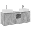 Kylpyhuoneen kaappisetti 3 kpl Betoninharmaa 129 x 41 x 79,5 cm