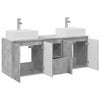 Kylpyhuoneen kaappisetti 3 kpl Betoninharmaa 129 x 41 x 79,5 cm