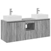 Kylpyhuoneen kaappisetti 3 kpl Harmaa Sonoma 129 x 41 x 79,5 cm