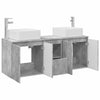 Kylpyhuoneen kaappisetti 3 kpl Betoninharmaa 135 x 35 x 80 cm