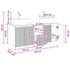 Kylpyhuoneen kaappisetti 3 kpl Betoninharmaa