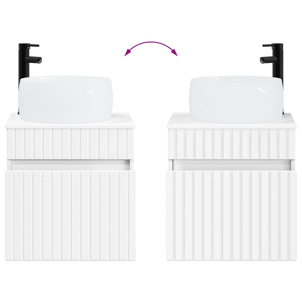 Kylpyhuoneen kaappisetti 3 kpl valkoinen 49 x 44,5 x 66 cm