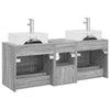 Kylpyhuoneen kaappisetti 3 kpl Harmaa Sonoma 129 x 41 x 79,5 cm