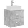 Kylpyhuoneen kaappisetti 3 kpl Betoninharmaa 129 x 41 x 79,5 cm