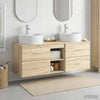 Kylpyhuoneen kaappisetti 3 kpl Sonoma-tammi 129 x 44,5 x 82 cm