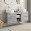 Kylpyhuoneen kaappisetti 3 kpl Harmaa Sonoma 129 x 44,5 x 82 cm