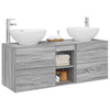 Kylpyhuonekalustesetti 3 kpl Harmaa Sonoma 129 x 44,5 x 80 cm