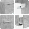 Kylpyhuonekalustesetti 3 kpl Betoninharmaa 129 x 44,5 x 80 cm