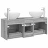 Kylpyhuonekalustesetti 3 kpl Harmaa Sonoma 129 x 44,5 x 80 cm