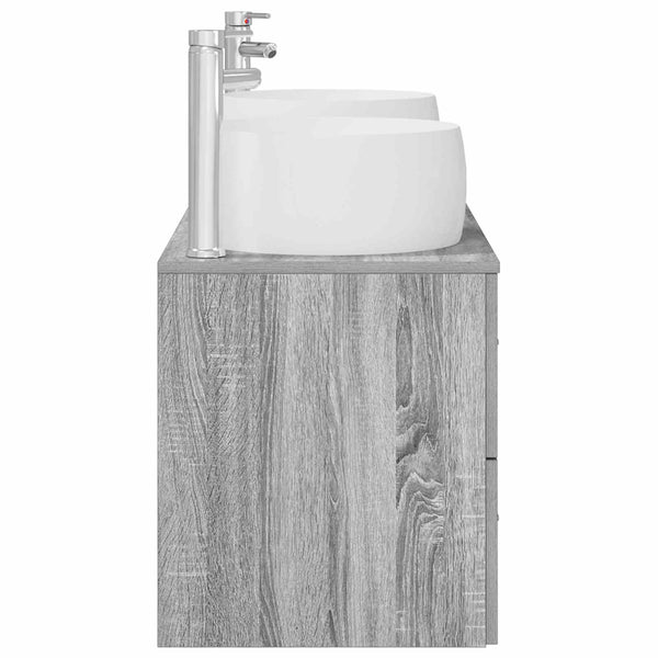 Kylpyhuonekalustesetti 3 kpl Harmaa Sonoma 49,5 x 44,5 x 66 cm