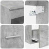 Kylpyhuonekalustesetti 3 kpl Betoninharmaa 129 x 44,5 x 80 cm