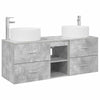Kylpyhuonekalustesetti 3 kpl Betoninharmaa 129 x 44,5 x 80 cm