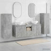 Kylpyhuonekalustesetti 5 kpl Betoninharmaa 33 x 34,5 x 100 cm
