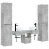 Kylpyhuonekalustesetti 5 kpl Betoninharmaa 33 x 34,5 x 160 cm