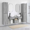Kylpyhuonekalustesetti 5 kpl Harmaa Sonoma 33 x 34,5 x 160 cm