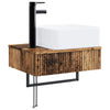 Kylpyhuonekalustesetti 5 kpl Vanha puu 33 x 34,5 x 160 cm