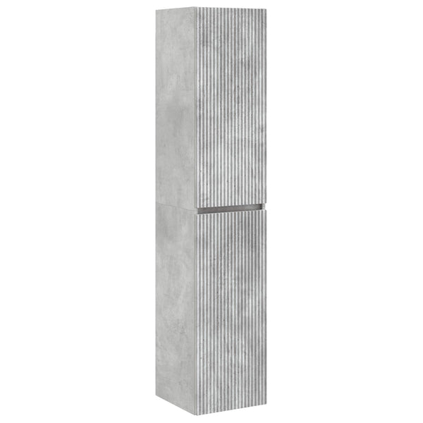 Kylpyhuonekalustesetti 5 kpl Betoninharmaa 33 x 34,5 x 160 cm