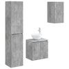 Kylpyhuonekalustesetti 3 kpl Betoninharmaa 33 x 34,5 x 160 cm