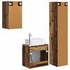 Kylpyhuonekalustesetti 3 kpl Vanha puu 33 x 34,5 x 160 cm