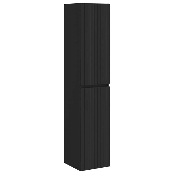 Kylpyhuonekalustesetti 3 kpl Musta 33 x 34,5 x 160 cm