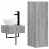 Kylpyhuonekalustesetti 2 kpl Harmaa Sonoma 33 x 34,5 x 100 cm