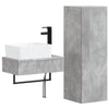 Kylpyhuonekalustesetti 2 kpl Betoninharmaa 33 x 34,5 x 100 cm