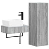 Kylpyhuonekalustesetti 2 kpl Harmaa Sonoma 33 x 34,5 x 100 cm