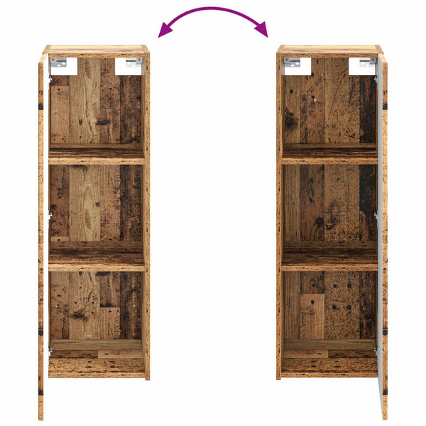 Kylpyhuonekalustesetti 2 kpl Vanha puu 33 x 34,5 x 100 cm