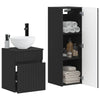 Kylpyhuonekalustesetti 2 kpl Musta 33 x 34,5 x 100 cm