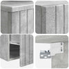 Kylpyhuonekalustesetti 2 kpl Betoninharmaa 33 x 34,5 x 100 cm