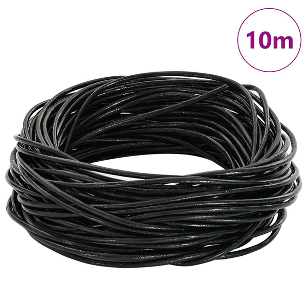 Nahkanyöri 1 Musta Ø1,5 mm x 10 m Nahka
