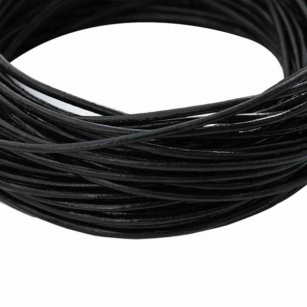 Nahkanyöri 1 Musta Ø2 mm x 5 m Nahka